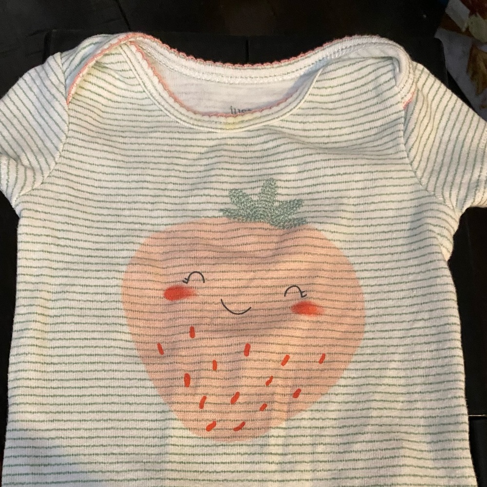Just One You by Carter’s Infant Girls Strawberry Bodysuit, 6 months.